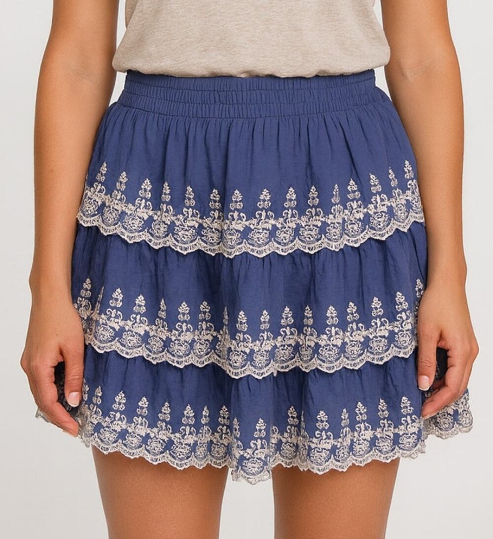 Rue 21 Skirt Juniors XL Blue Skater